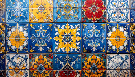 Portuguese azulejo tiles, traditional portuguese tilesの素材