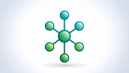 Molecule icon. Vector illustration. Can be used for topics like science, chemistry, biologyの素材