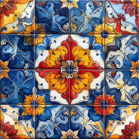Azulejos portuguese glazed tiles. Handmade.の素材