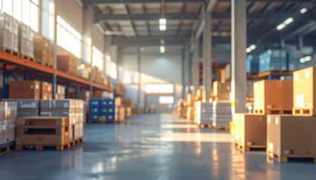 Warehouse or storehouse or warehouse for industrial and logistic backgroundの素材