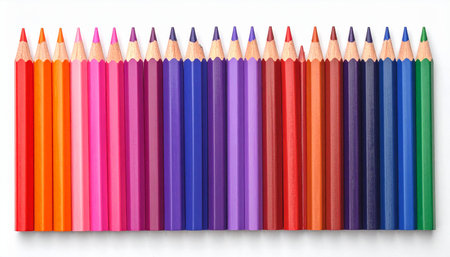 Colored pencils isolated on white background. Back to school.の素材