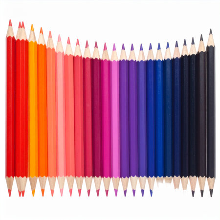 Colour pencils isolated on white background. Back to school.の素材