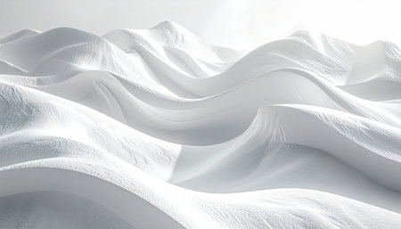 3d rendering, abstract background with wavy lines in white colorsの素材