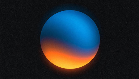 Illustration of a planet on a black background with a blue tintの素材