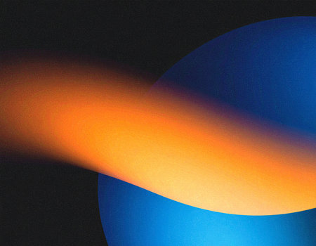 image of one Digital Fractal on Black Color with a colored backgroundの素材