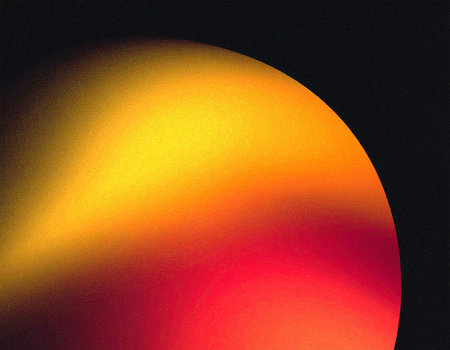 digital fractal on black background with orange and yellow colors in itの素材