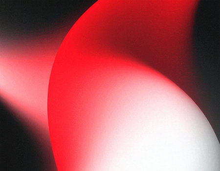 Digital Fractal on Black Color with a Red Colored Circle.の素材