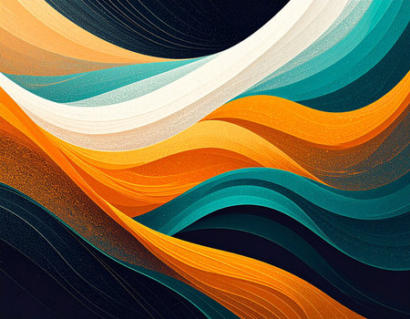 Abstract background with waves and lines. Vector illustration. Eps 10.の素材
