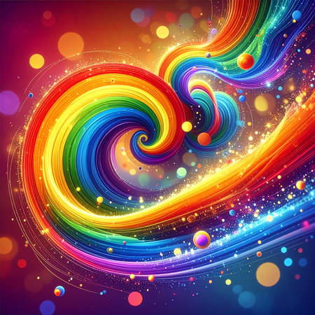 abstract rainbow background with place for your text, vector illustration.の素材