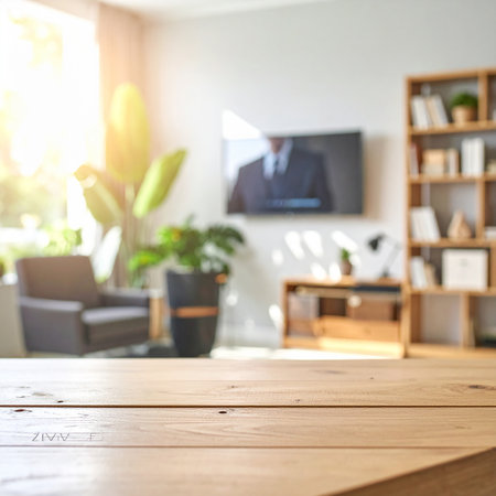 Table Top And Blur Interior of Background - For Your photomountの素材