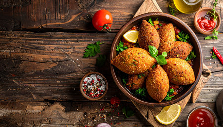 Crispy Corn Tikki, pakora/pakoda or pattice also known as cutlet. Traditional Indian snack.の素材