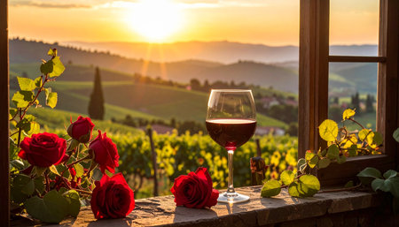 Wine tasting in Chianti wine region, Tuscany, Italyの素材