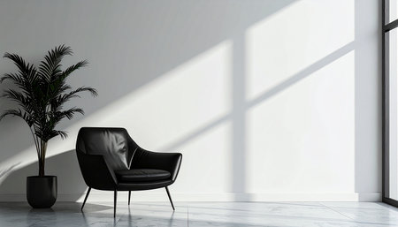 Interior of modern living room with white sofa and wooden coffee tableの素材