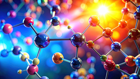 Theater stage with red curtains and bokeh lights. 3d renderingの素材