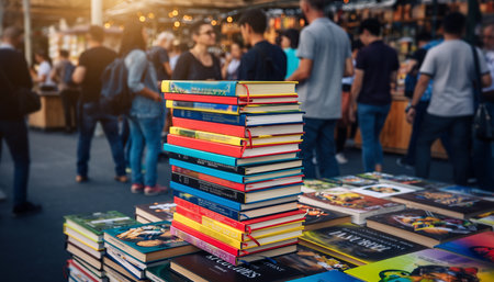 Books for sale at Borough Market in London, UKの素材