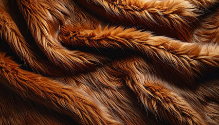 Texture, background. Mink fur. a fine, strong, soft, lustrous fiber produced by silkworms in making cocoons and collected to make thread and fabric.の素材