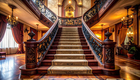 Staircase in the Royal Palace in London, England, UKの素材