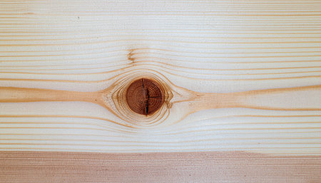 Horizontal wood grain with a central dark knot and fine parallel lines. Clear details and vibrant colors enhan...の素材