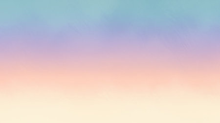 A soft pastel gradient background transitioning smoothly through cream, peach, lavender, and light blue tones.の素材