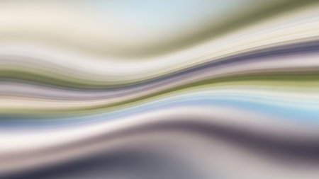 Softly blended horizontal waves of muted earth tones and blue create a serene, flowing background.の素材