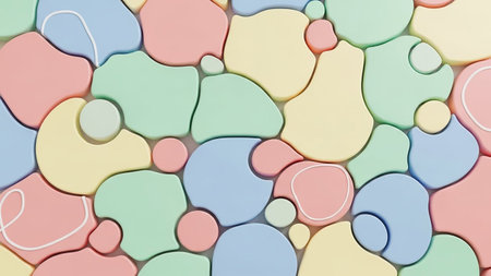 abstract background with colorful geometric shapes. 3d rendering illustration.の素材