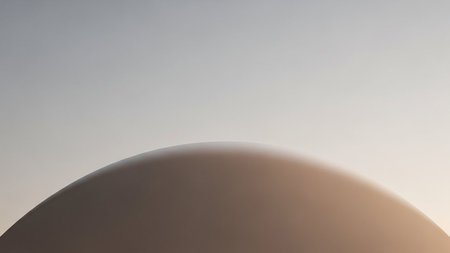 A soft gradient background with a smooth, curved line suggesting a horizon. Clear details and vibrant colors e...の素材