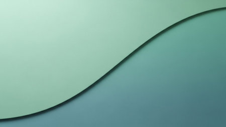 Soft showing soft gradient background with a gentle curved line dividing two shades of green and blue. resolutionの素材