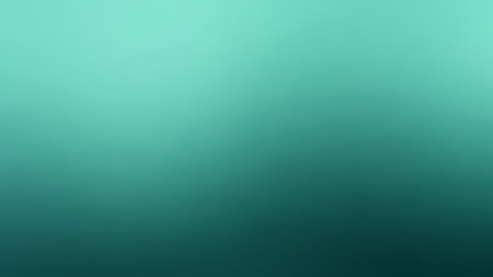 A smooth gradient background transitions from a bright teal at the to a deep dark green at the bottom.の素材