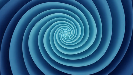 With showing hypnotic blue swirl vortex with concentric circles and gradient effect. resolution use.の素材