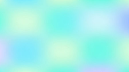 Soft pastel gradient squares with blurred edges in blue and green hues create a dreamy backgroundの素材