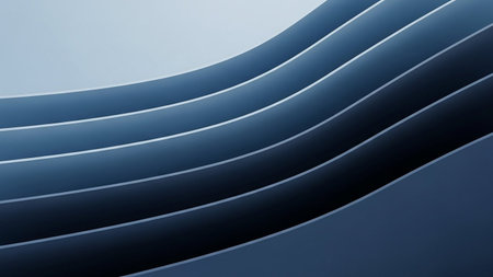 Forms showing abstract blue and gray layered curved forms creating a smooth flowing background. resolution use.の素材