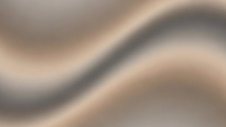 A smooth, blurred abstract background flowing waves of beige, brown, and dark gray colors, creating a subtle and visual texture.の素材