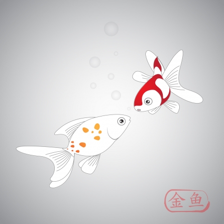 golden fishのイラスト素材