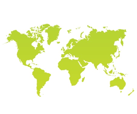 modern color world map on white backgroundのイラスト素材