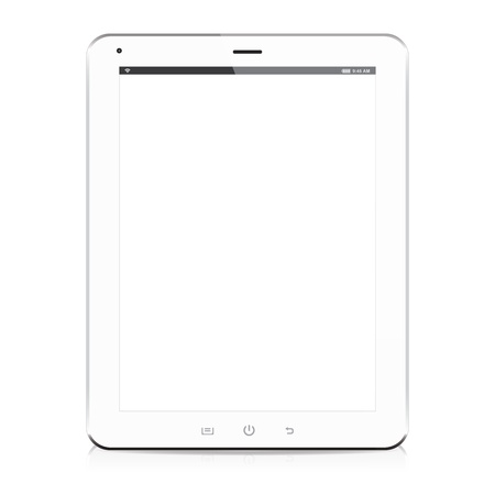 tablet computer whiteのイラスト素材