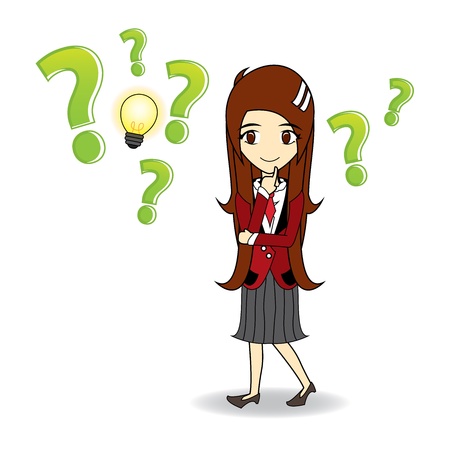 think bulb question markのイラスト素材