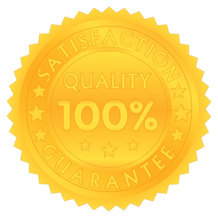 100 percent guarantee satisfaction qualityのイラスト素材