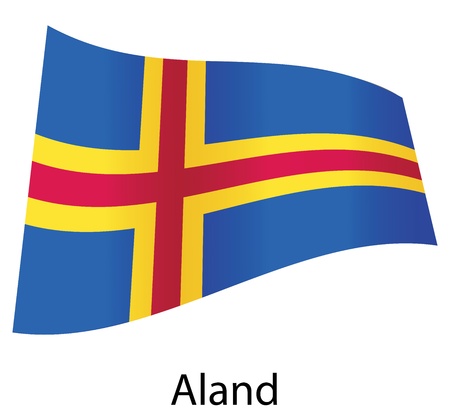 vector aland flag isolatedのイラスト素材