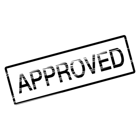 approved rubber stamp blackのイラスト素材