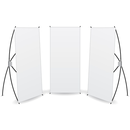  pack banner x-stands display isolatedのイラスト素材