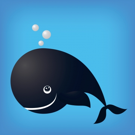 whale ocean fish isolatedのイラスト素材