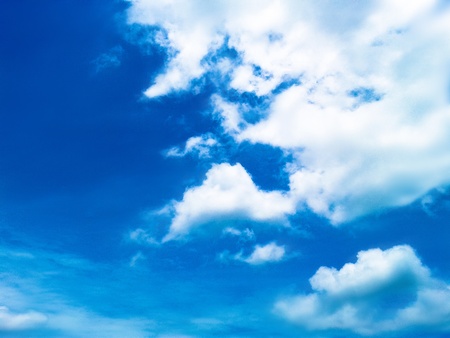 blue sky with white clouds backgroundの写真素材