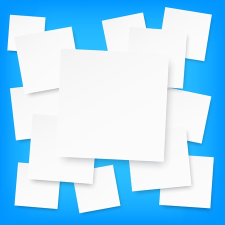 popular abstract square element white paper blank isolated background vectorのイラスト素材
