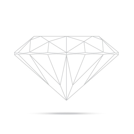 popular drawing line template diamond isolated realistic high quality elements のイラスト素材