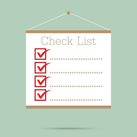 popular empty checklist whiteboard isolatedのイラスト素材