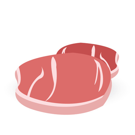 meat isolated on white backgroundのイラスト素材