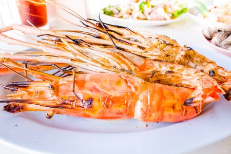 grilled prawns, samui thailandの写真素材