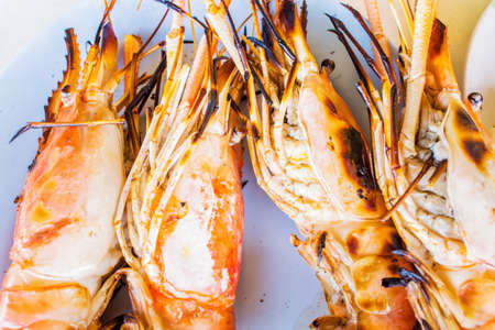 grilled prawns, samui thailandの写真素材