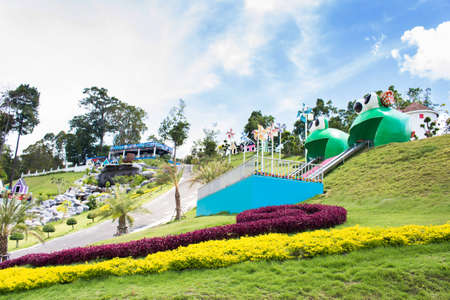 landscape view in garden of 7 heaven krabi thailandのeditorial素材