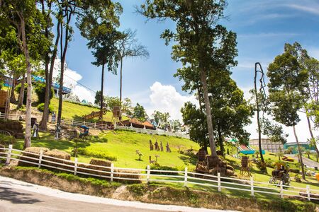 landscape view in garden of 7 heaven krabi thailandのeditorial素材